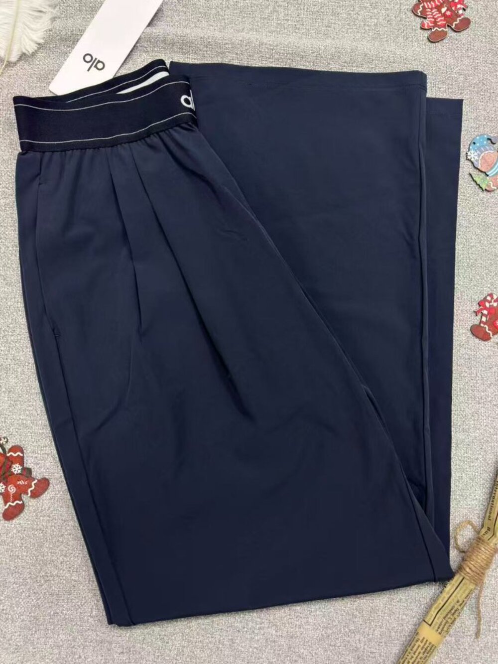 Versatile Navy Trousers💙ALO Yoga Wide Leg Suit Up Pants💦NWT - Picture 6 of 7